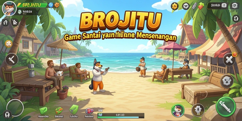 Screenshot dari gameplay BROJITU yang penuh warna dan menarik.